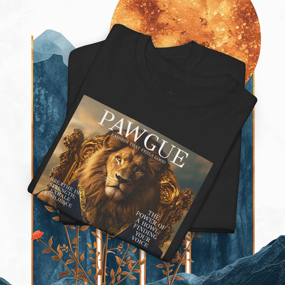 Lion on a Gilded Throne: "Cover" | T Shirt | Pawgue Chic Edition™