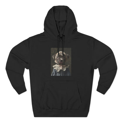 Pit Bull in Lace Bonnet: "Victorian Vigilance" | Hoodie | Puppy Love Edition™