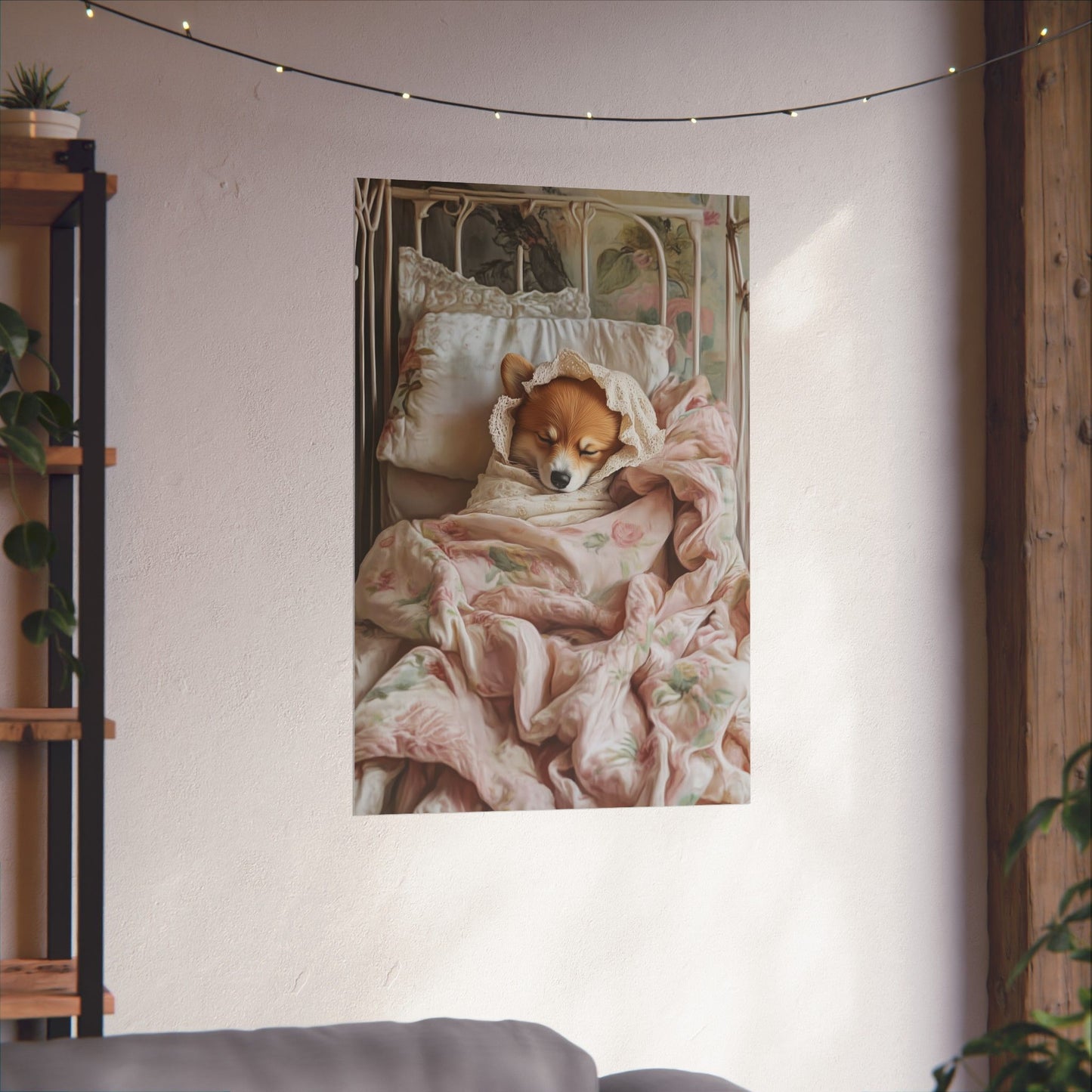 Corgi Swaddled: "Dreamy Nap" | Matte Vertical Posters | Puppy Love Edition™