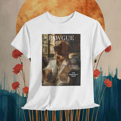 Golden Retriever in White Suit: "Cover" | T Shirt | Pawgue Chic Edition™