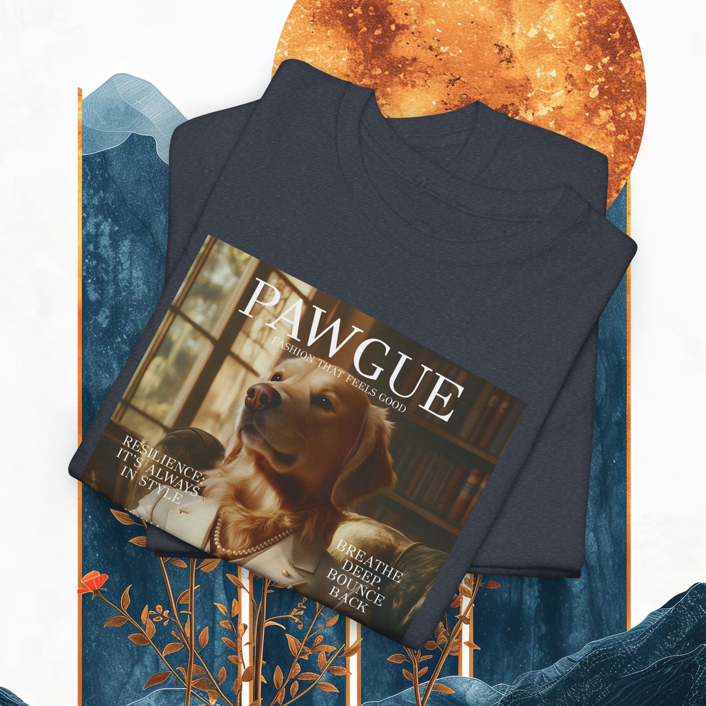 Golden Retriever in White Suit: "Cover" | T Shirt | Pawgue Chic Edition™