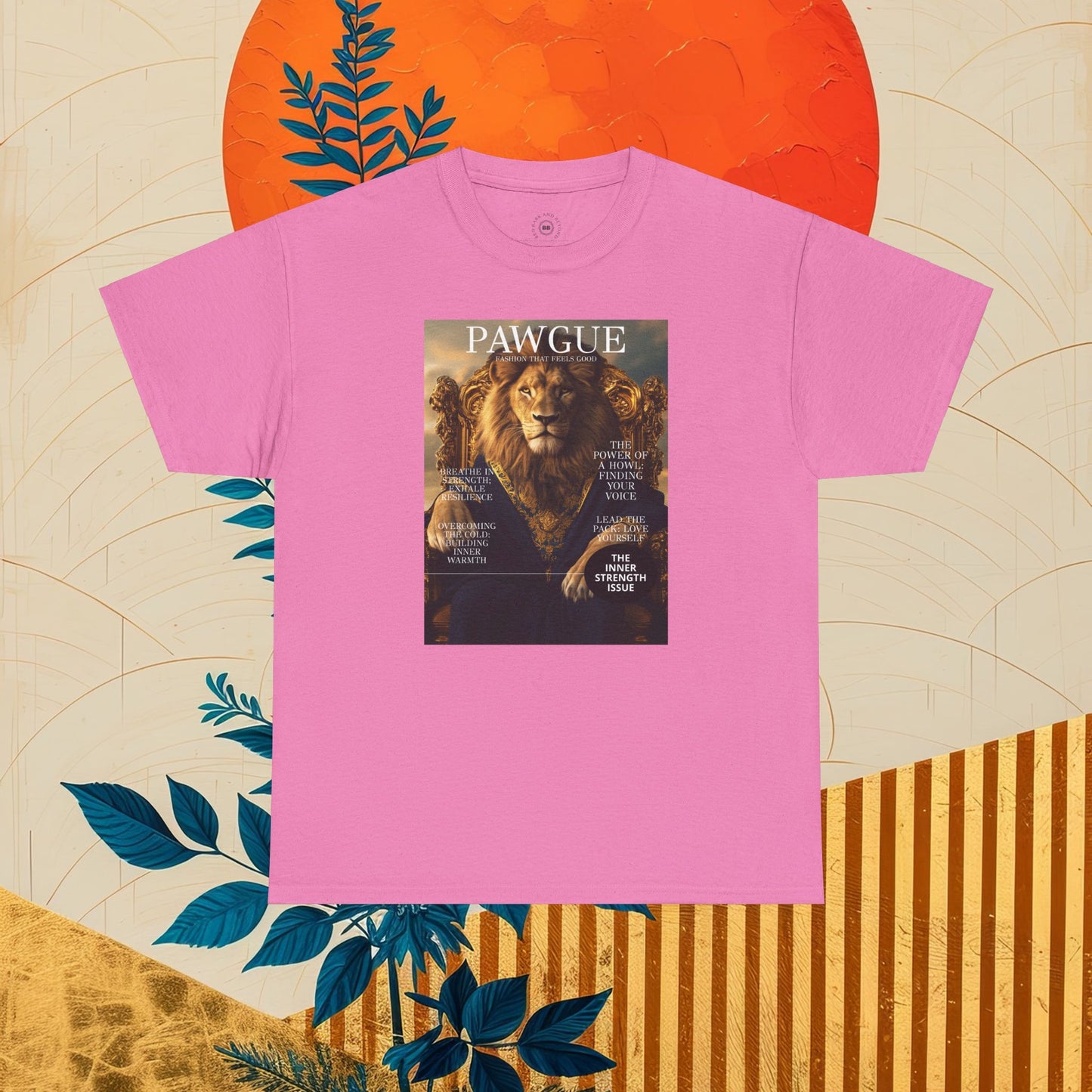 Lion on a Gilded Throne: "Cover" | T Shirt | Pawgue Chic Edition™