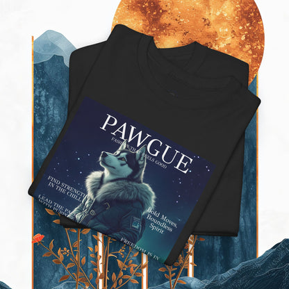 Husky under the Northern Lights: "Cover" | T Shirt | Pawgue Chic Edition™