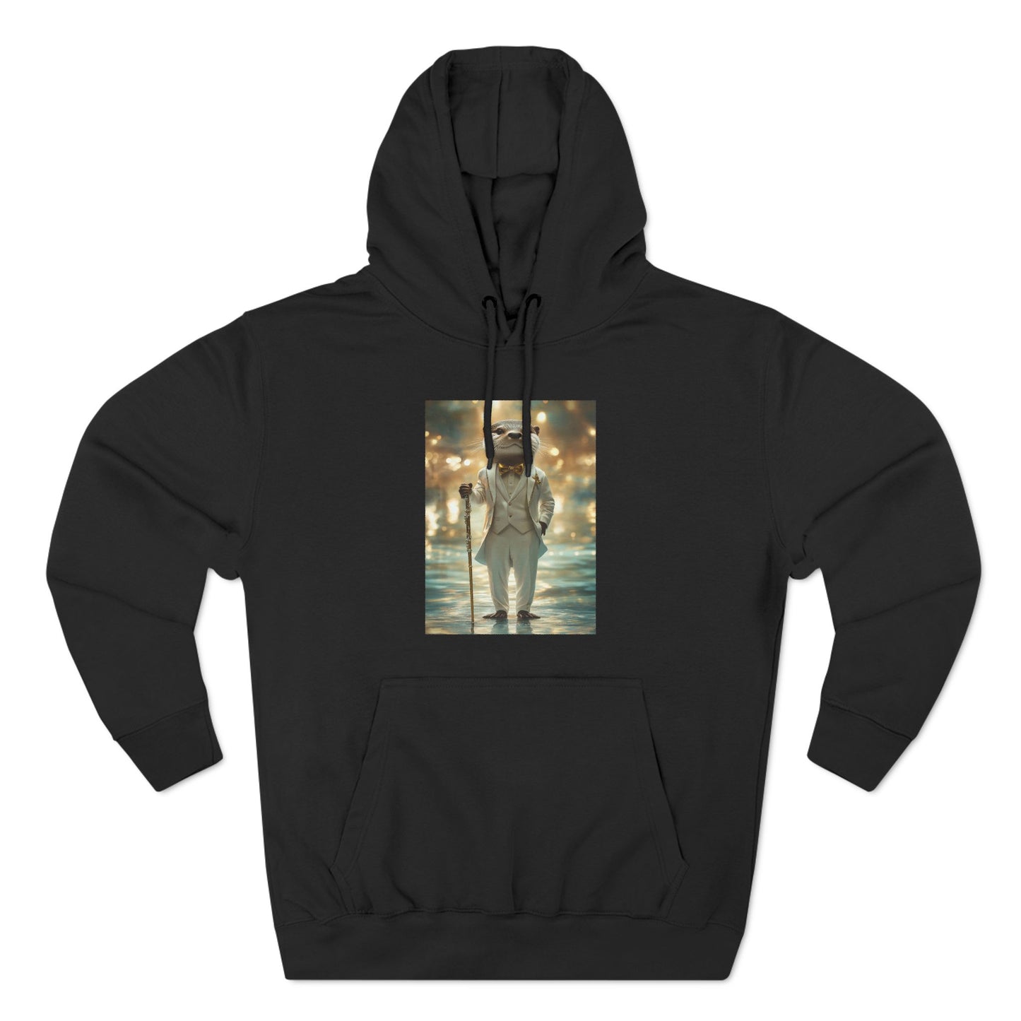 Otter in White Suit: "The River Aristocrat" | Hoodie | Pawgue Chic Edition™