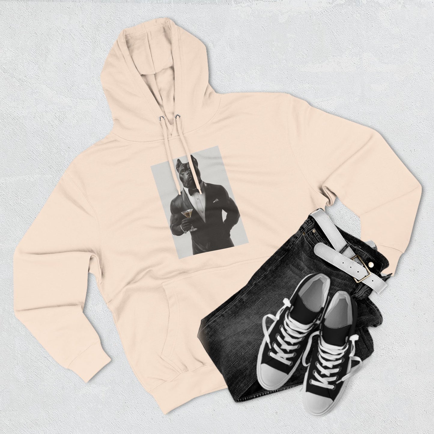 Cane Corso in Tuxedo: "Ebony Elegance" | Hoodie | Pawgue Chic Edition™