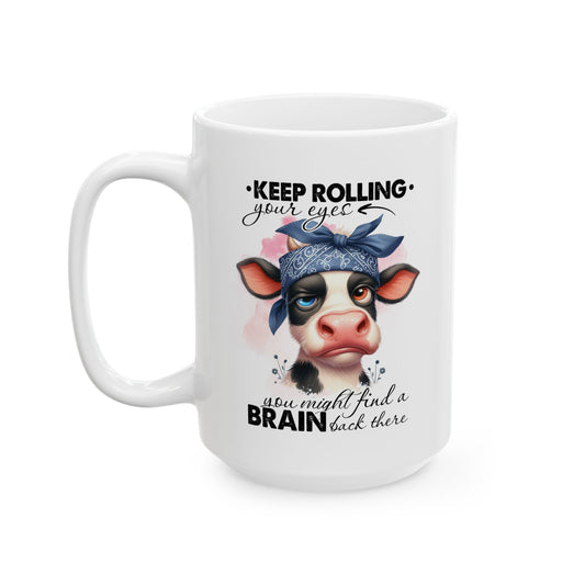 Snark & Simplicity Collection™: "No Brain" | Ceramic Mug, (11oz, 15oz) |