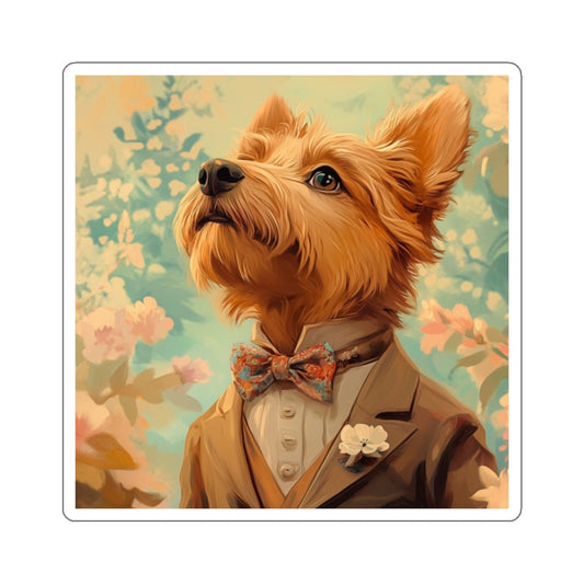 Historical Fiction Collection™: "Yorkie in Bloom" | Kiss-Cut Stickers