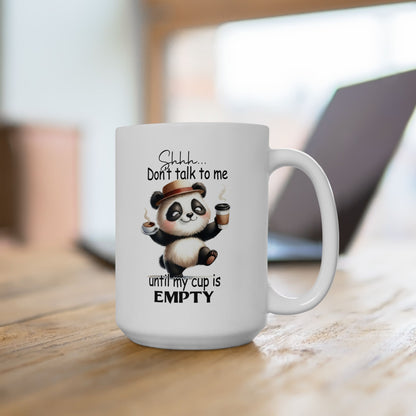 Snark & Simplicity Collection™: "Cup Is Empty" | Ceramic Mug, (11oz, 15oz) |