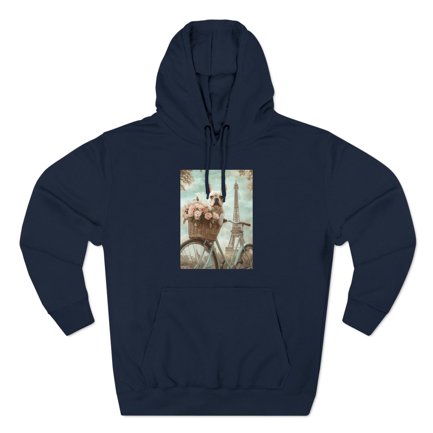 French Bulldog in Paris: "Paws and Petals" | Hoodie | Puppy Love Edition™