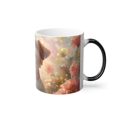 Edwardian Elegance Edition™: Dapper Dog in Bloom | Color Morphing Coffee Mug, 11oz |