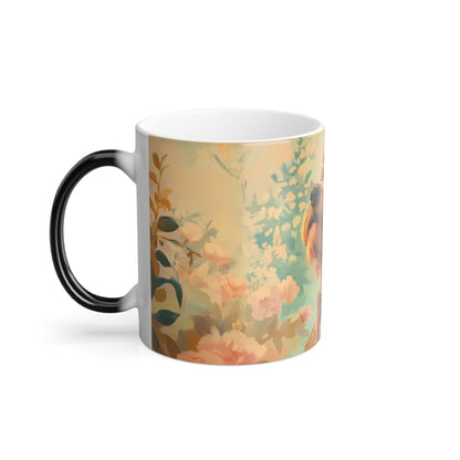 Edwardian Elegance Edition™: Yorkie in Bloom | Color Morphing Coffee Mug, 11oz |