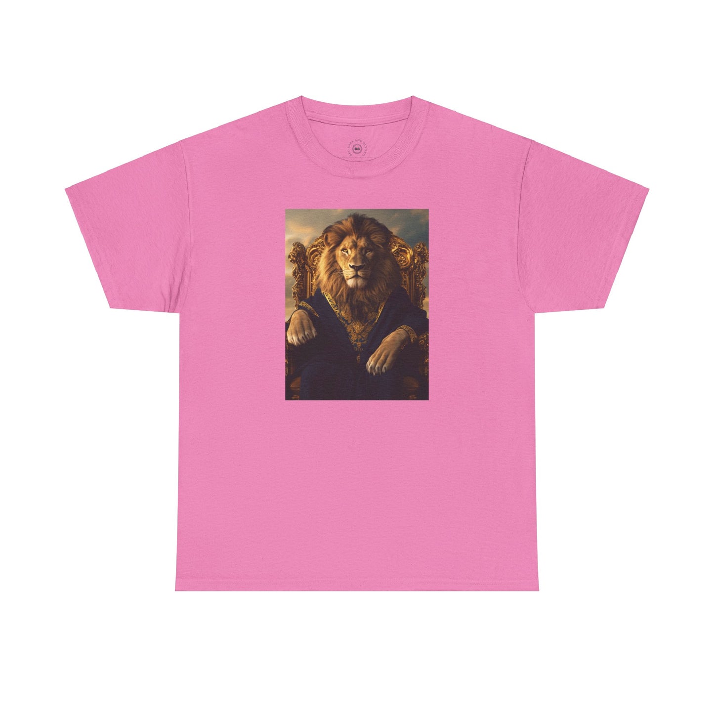 Lion on a Gilded Throne: "The Majestic Monarch" | T Shirt | Pawgue Chic Edition™