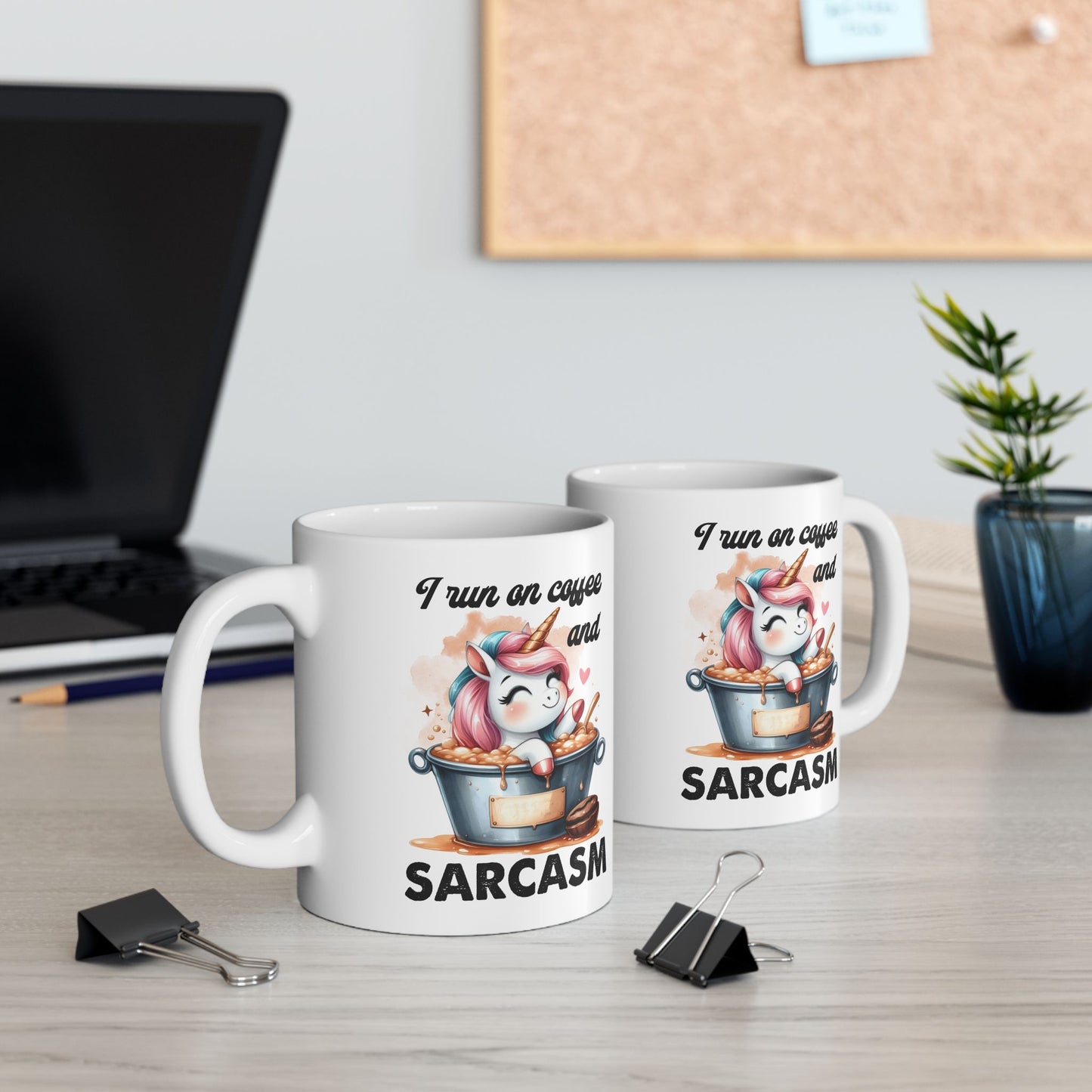 Snark & Simplicity Collection™: "Coffee & Sarcasm" | Ceramic Mug, (11oz, 15oz) |