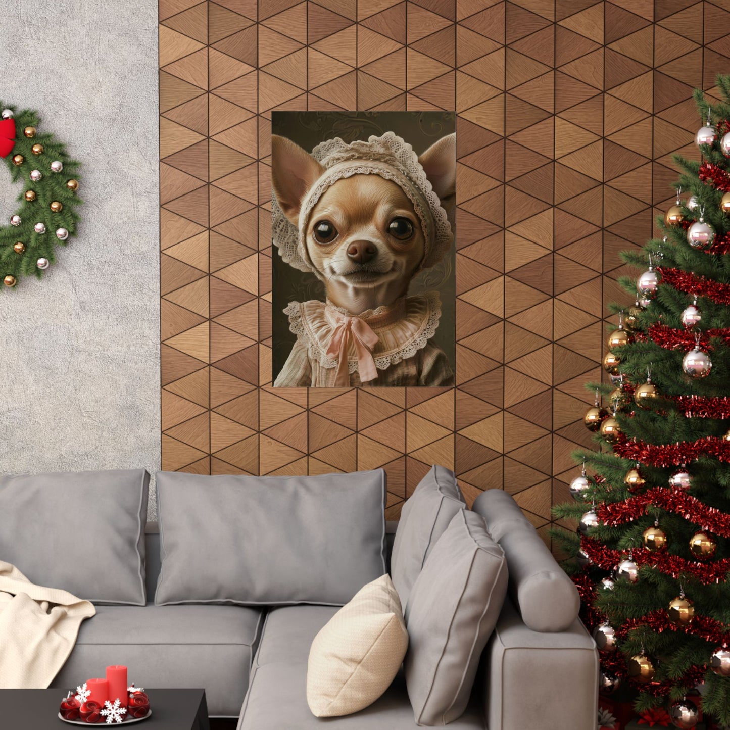 Chihuahua in Lace: "Cottage Charm" | Matte Vertical Posters | Puppy Love Edition™