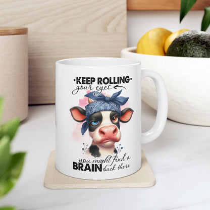 Snark & Simplicity Collection™: "No Brain" | Ceramic Mug, (11oz, 15oz) |