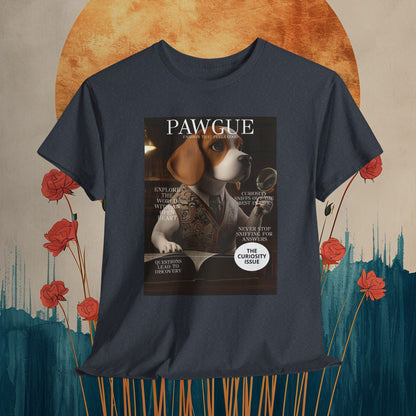 Beagle with Magnifying Glass: "Cover" | T Shirt | Pawgue Chic Edition™