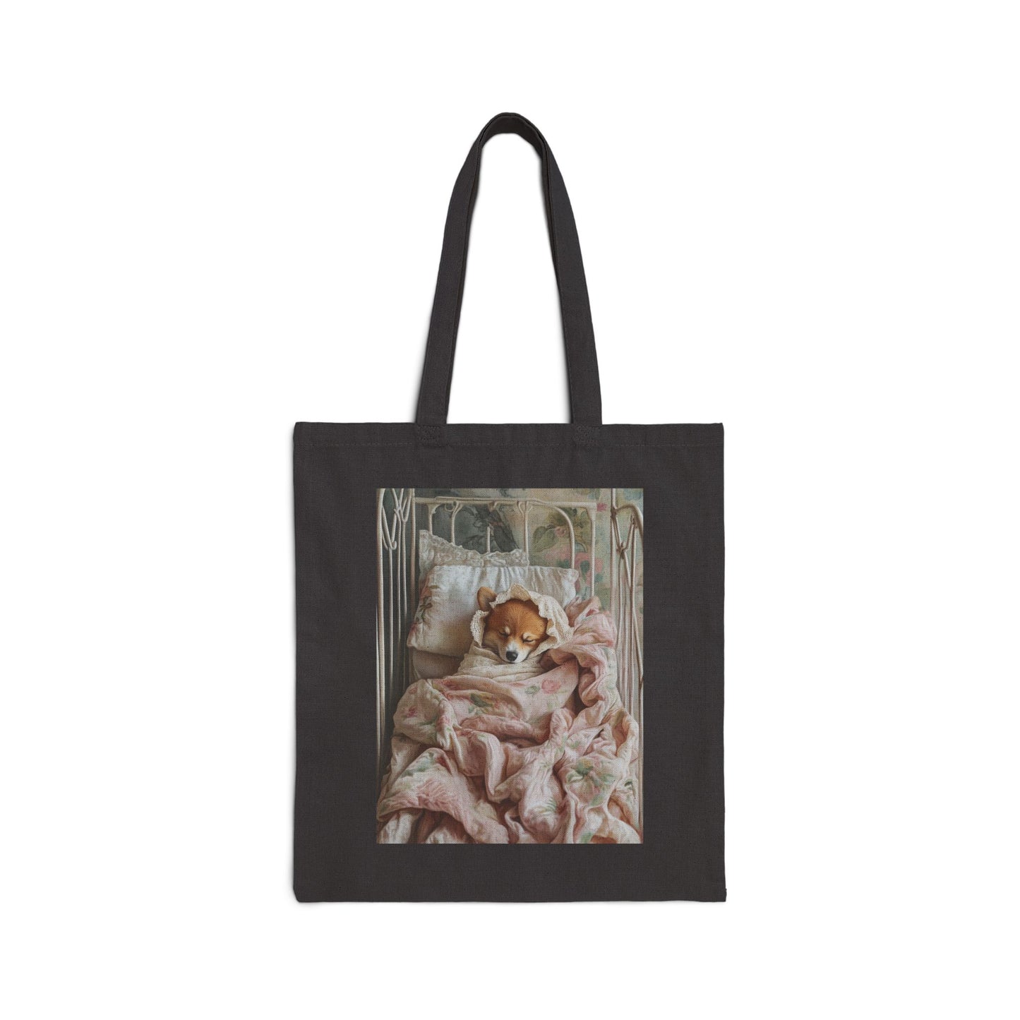 Corgi Swaddled: "Dreamy Nap" | Canvas Tote Bag | Puppy Love Edition™