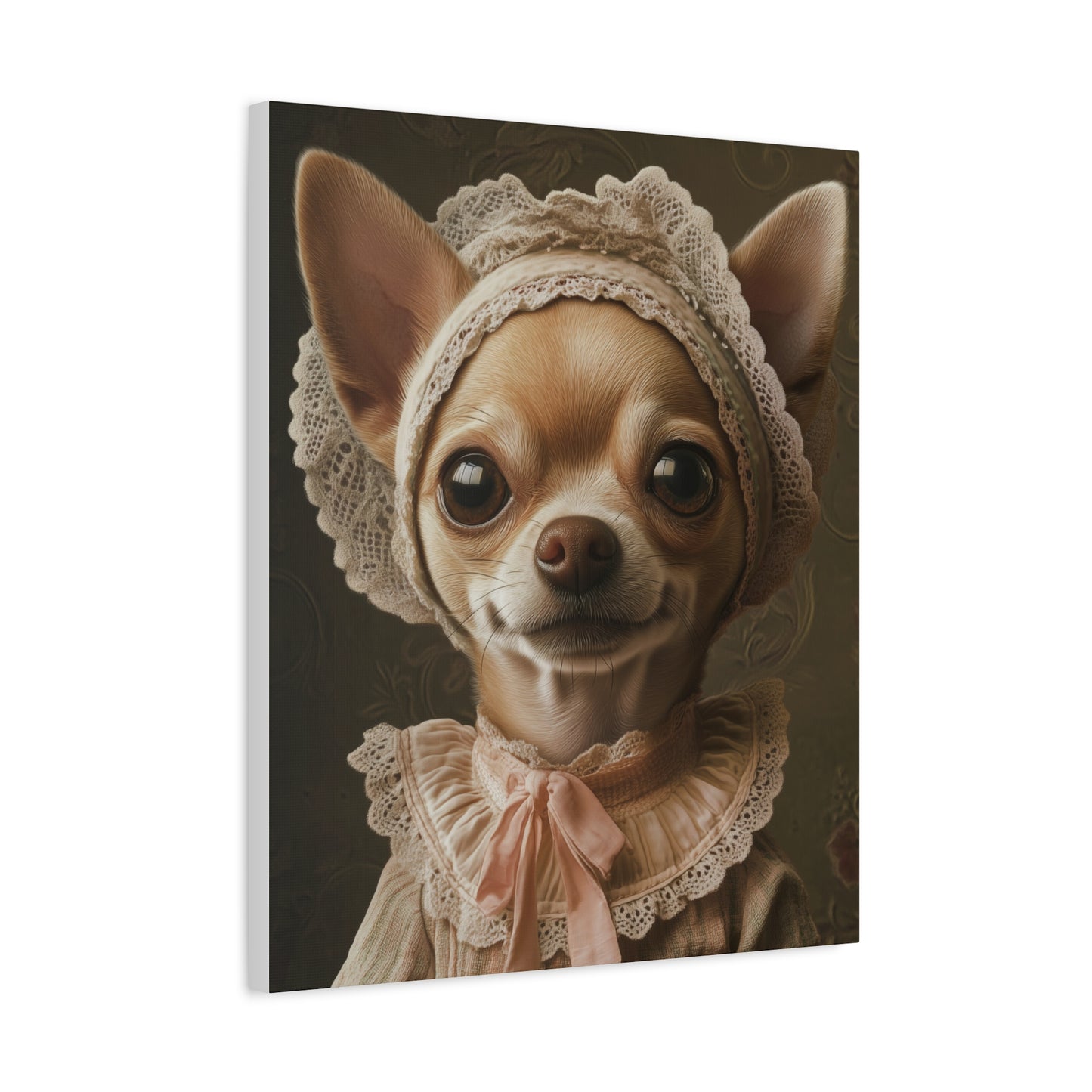 Chihuahua in Lace: "Cottage Charm" | Matte Canvas Print, Stretched, 1.25 | Puppy Love Edition™