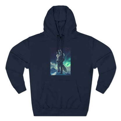 Husky under the Northern Lights: "Aurora Explorer" | Hoodie | Pawgue Chic Edition™