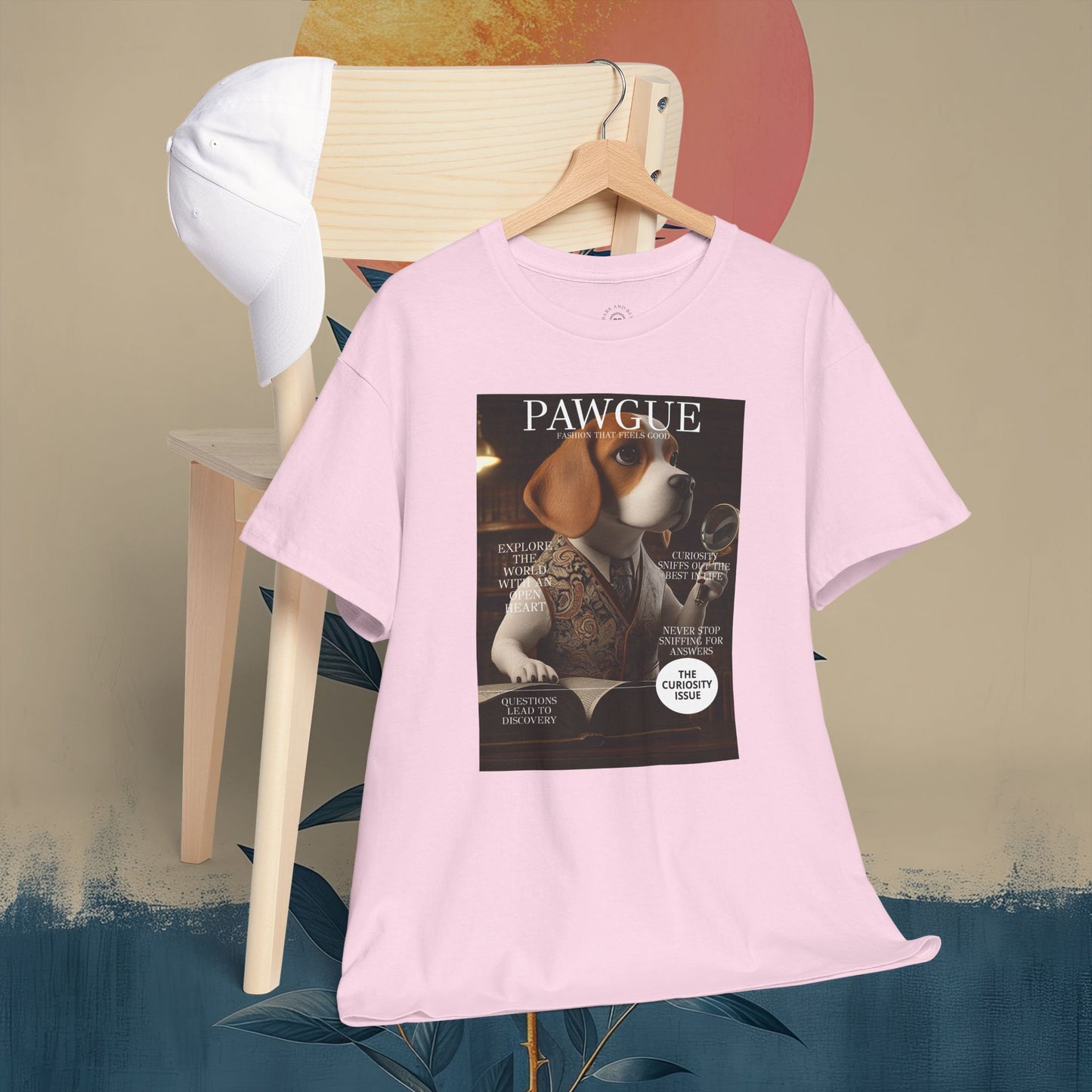 Beagle with Magnifying Glass: "Cover" | T Shirt | Pawgue Chic Edition™