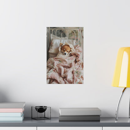 Corgi Swaddled: "Dreamy Nap" | Matte Vertical Posters | Puppy Love Edition™