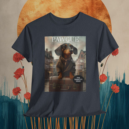 Dachshund in Tweed: "Cover" | T Shirt | Pawgue Chic Edition™