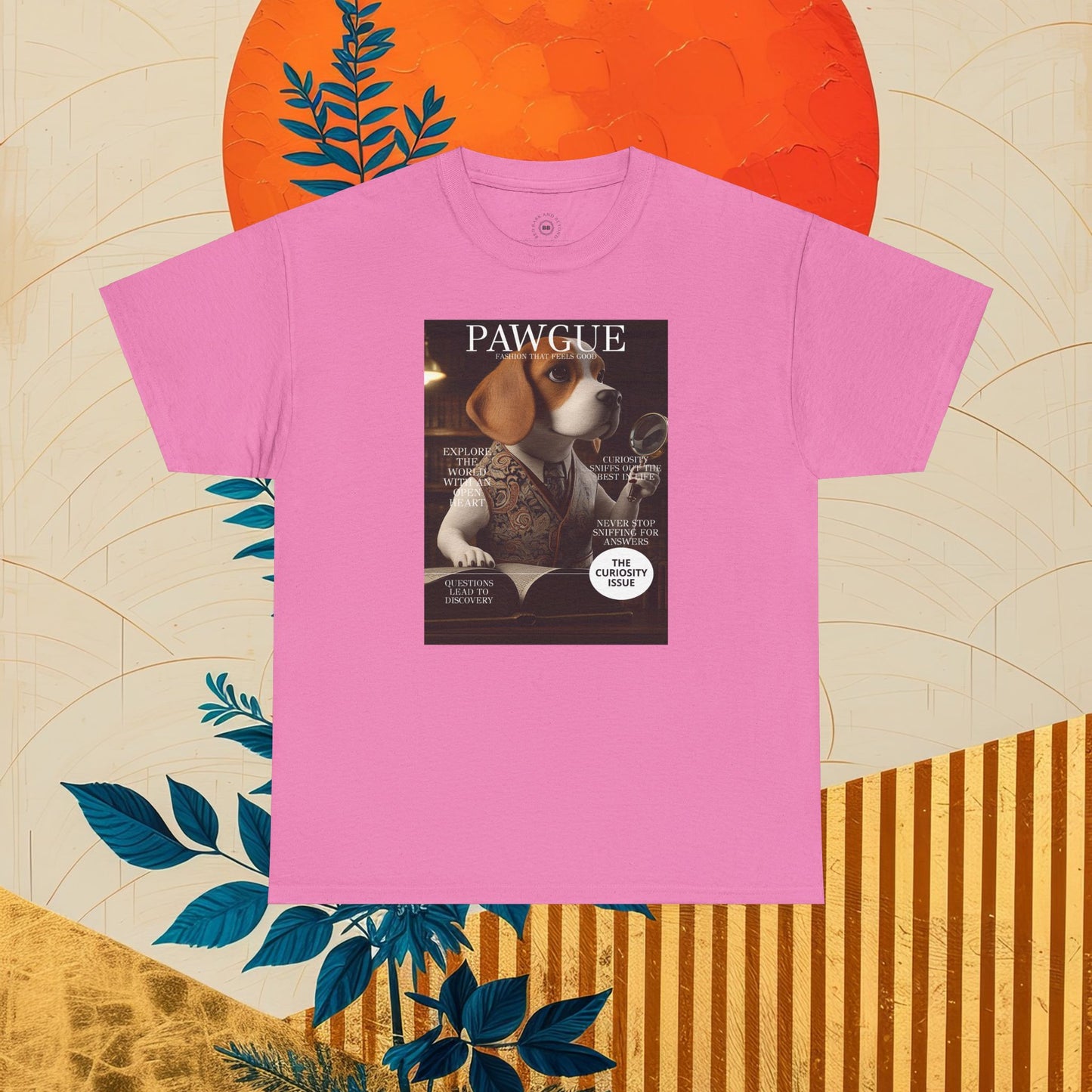 Beagle with Magnifying Glass: "Cover" | T Shirt | Pawgue Chic Edition™