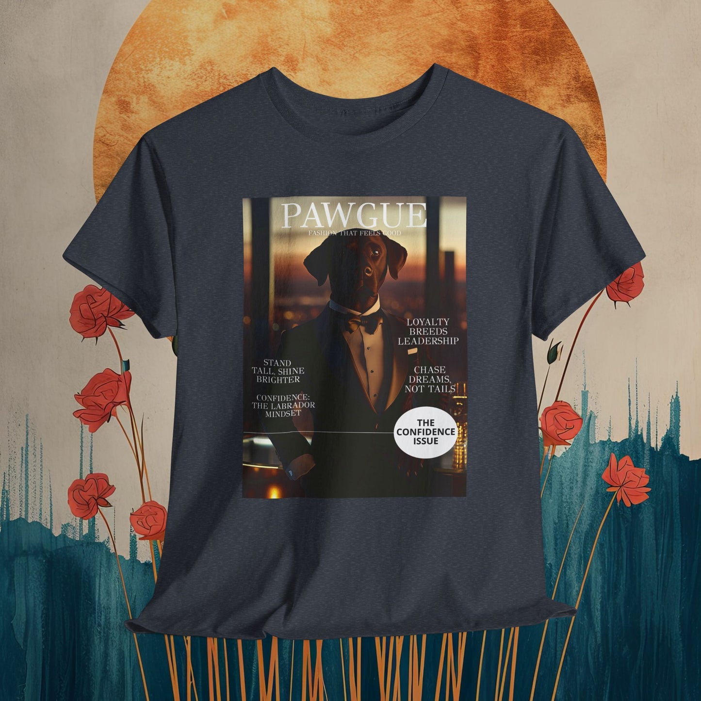 Labrador in Black Tie: "Cover" | T Shirt | Pawgue Chic Edition™