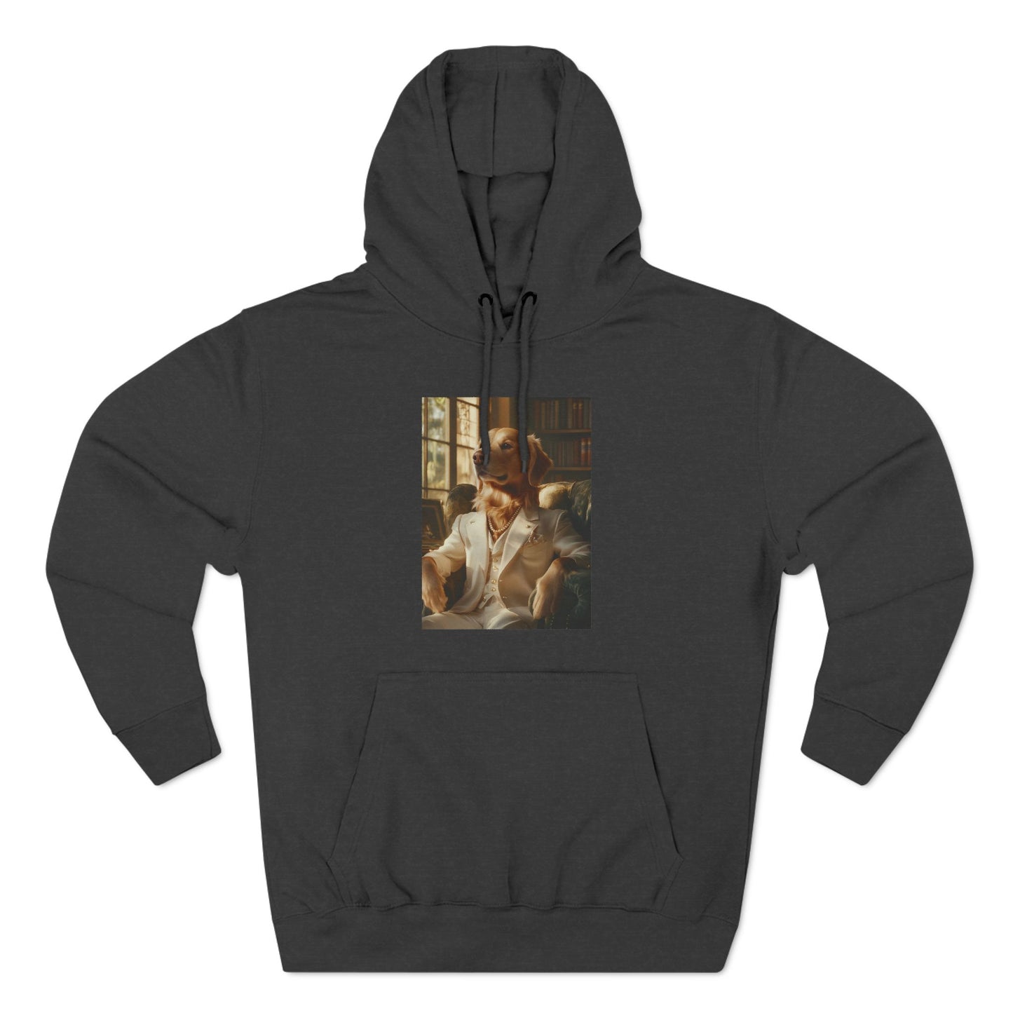 Golden Retriever in White Suit: "The Ivory Aristocrat" | Hoodie | Pawgue Chic Edition™