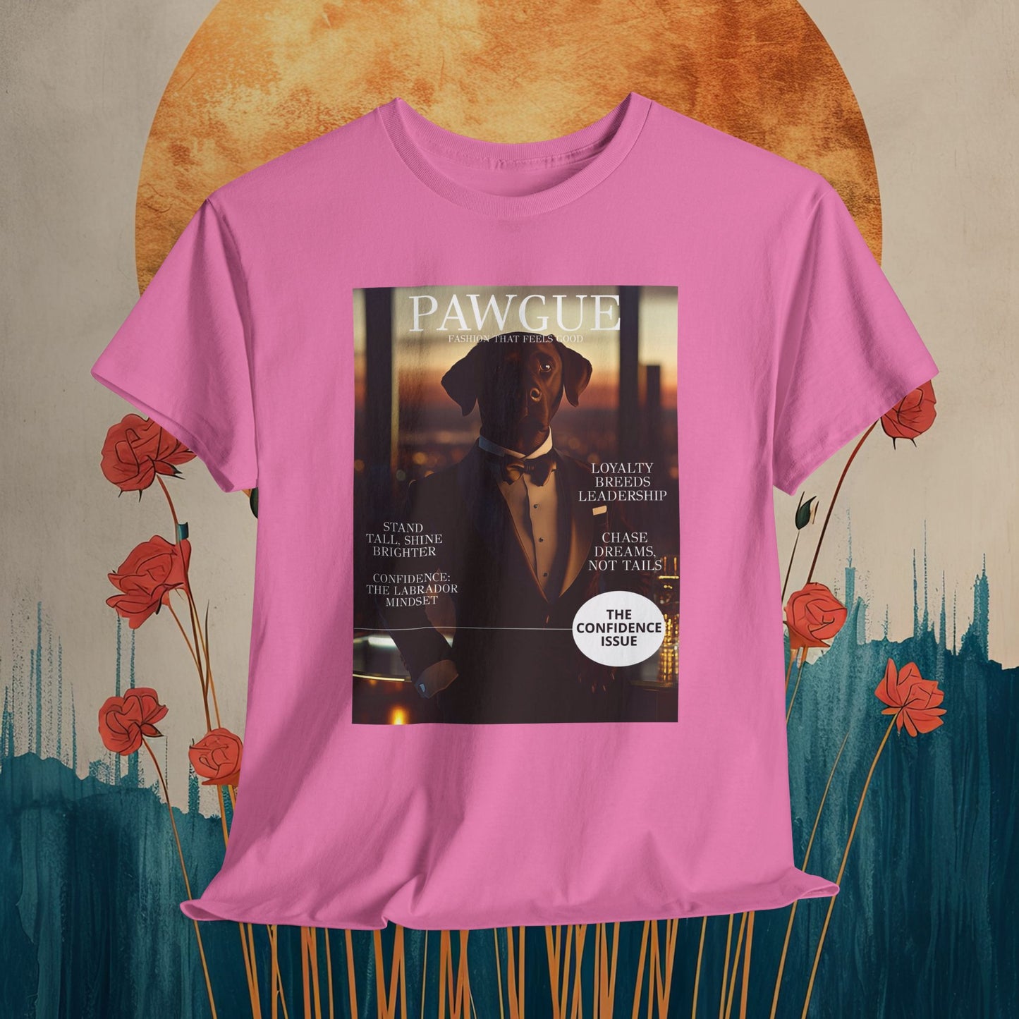 Labrador in Black Tie: "Cover" | T Shirt | Pawgue Chic Edition™