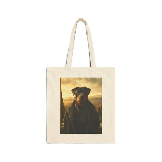 Rottweiler in Regal Eveningwear | Canvas Tote Bag Pawgue | Pawgue Chic Edition™