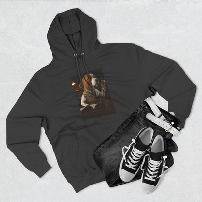 Beagle with Magnifying Glass: "Library Sleuth" | Hoodie | Pawgue Chic Edition™