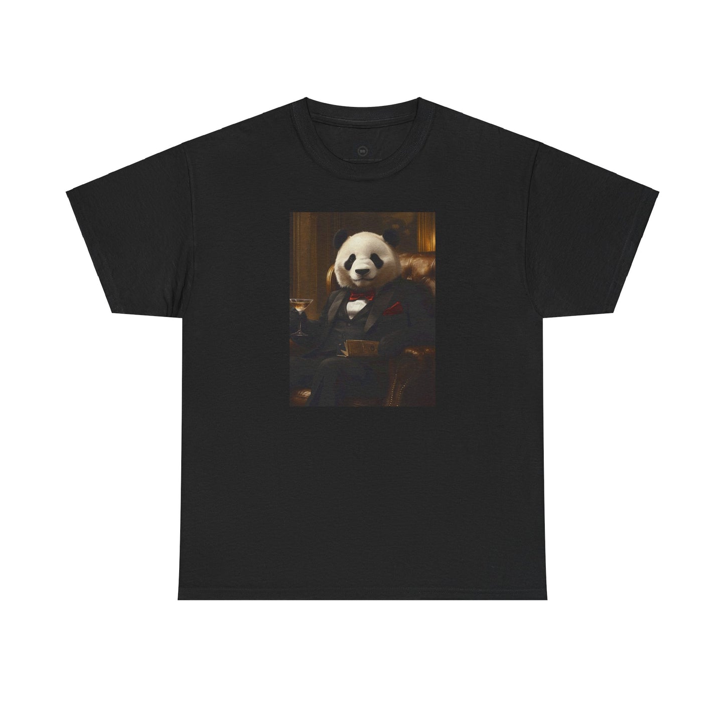 Panda Lounging in a Tuxedo: "The Polished Panda" | T Shirt | Pawgue Chic Edition™