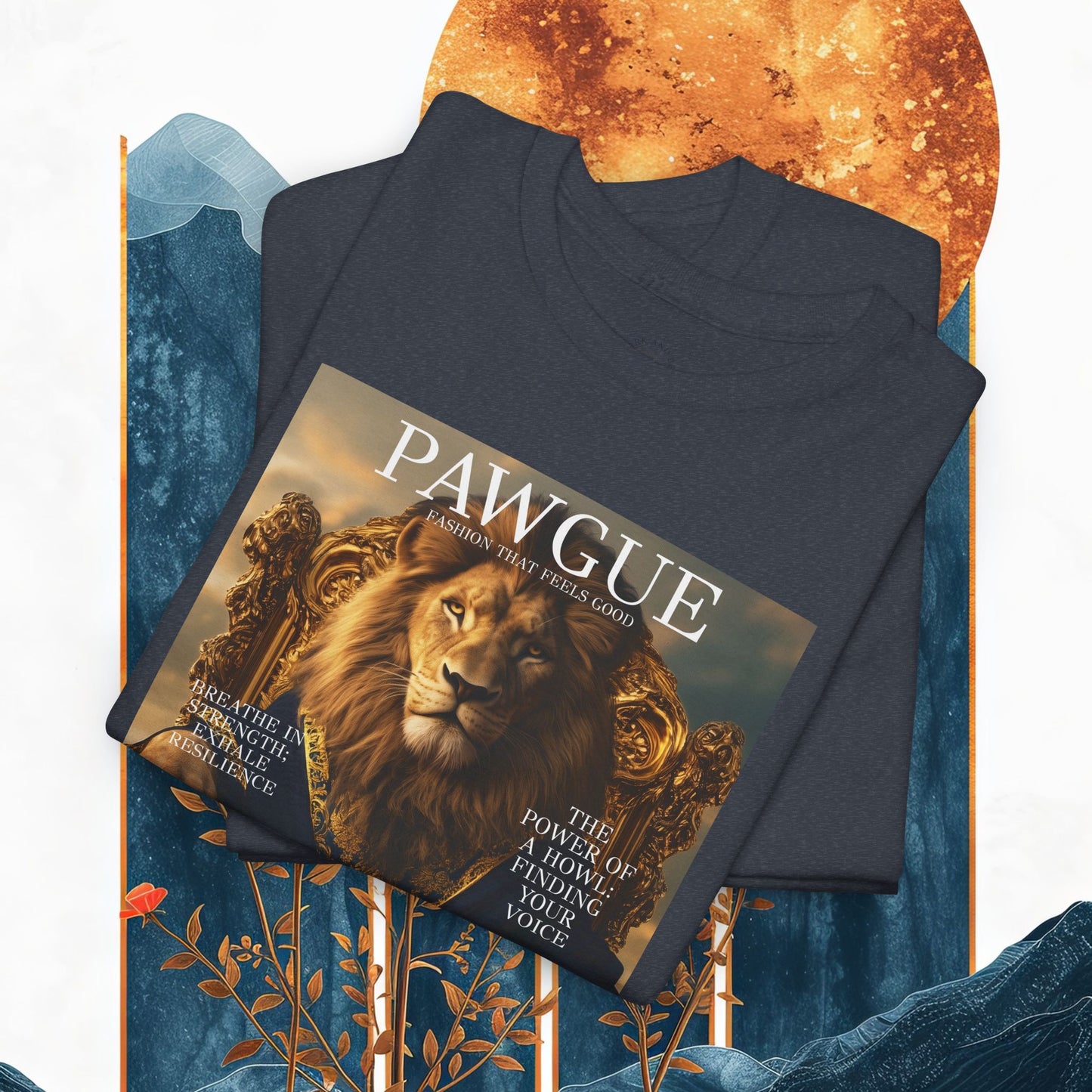 Lion on a Gilded Throne: "Cover" | T Shirt | Pawgue Chic Edition™