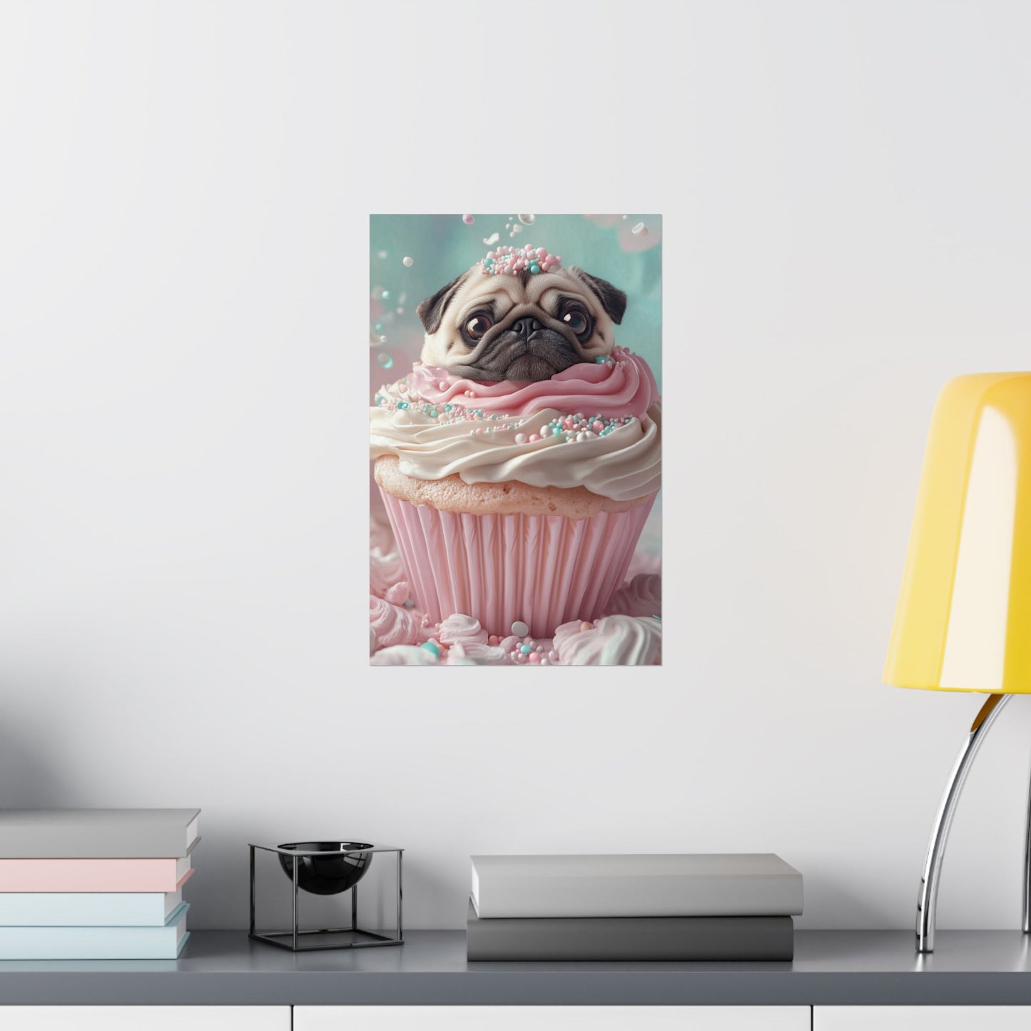 Pug in a Cupcake: "Sugar & Sprinkles" | Matte Vertical Posters | Puppy Love Edition™