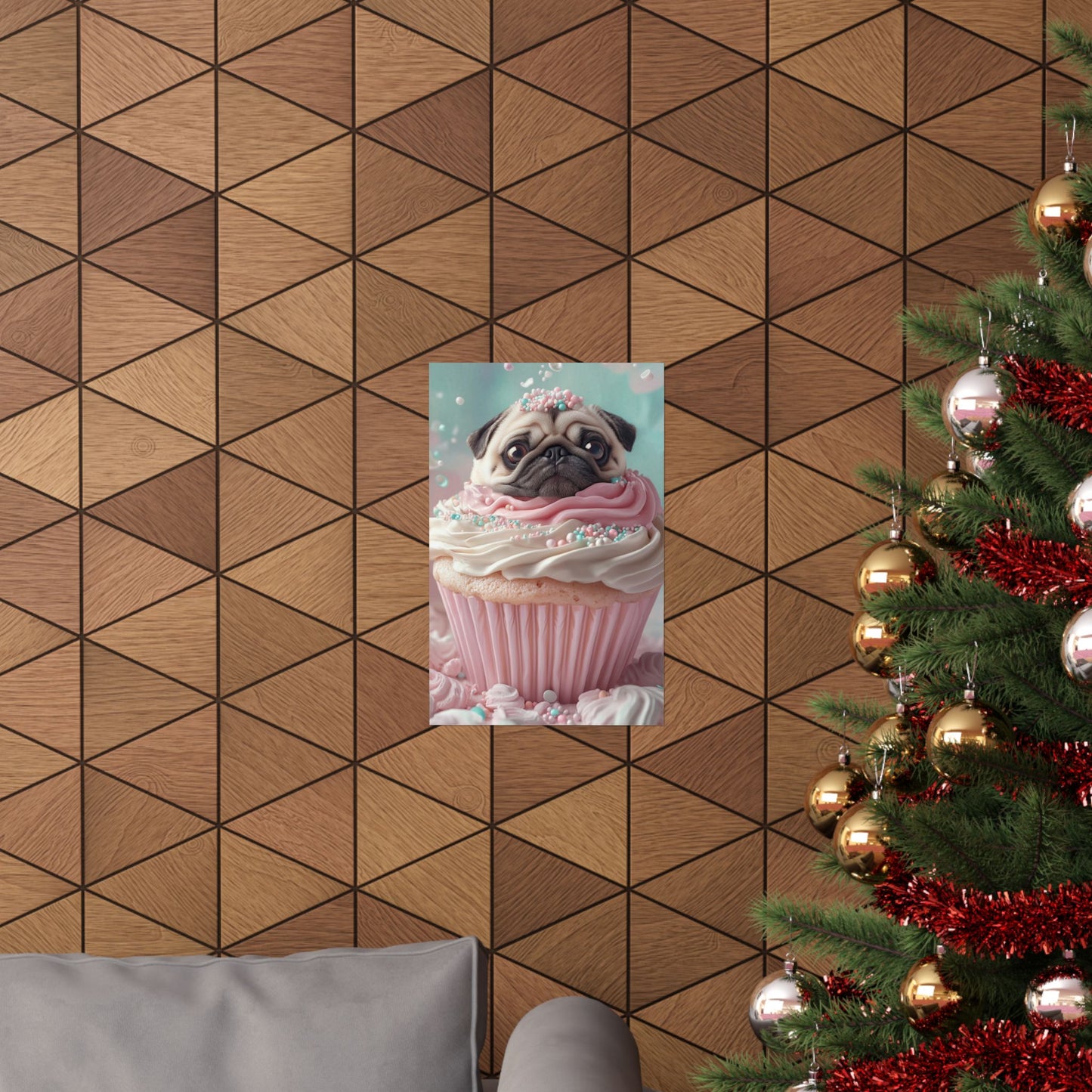 Pug in a Cupcake: "Sugar & Sprinkles" | Matte Vertical Posters | Puppy Love Edition™