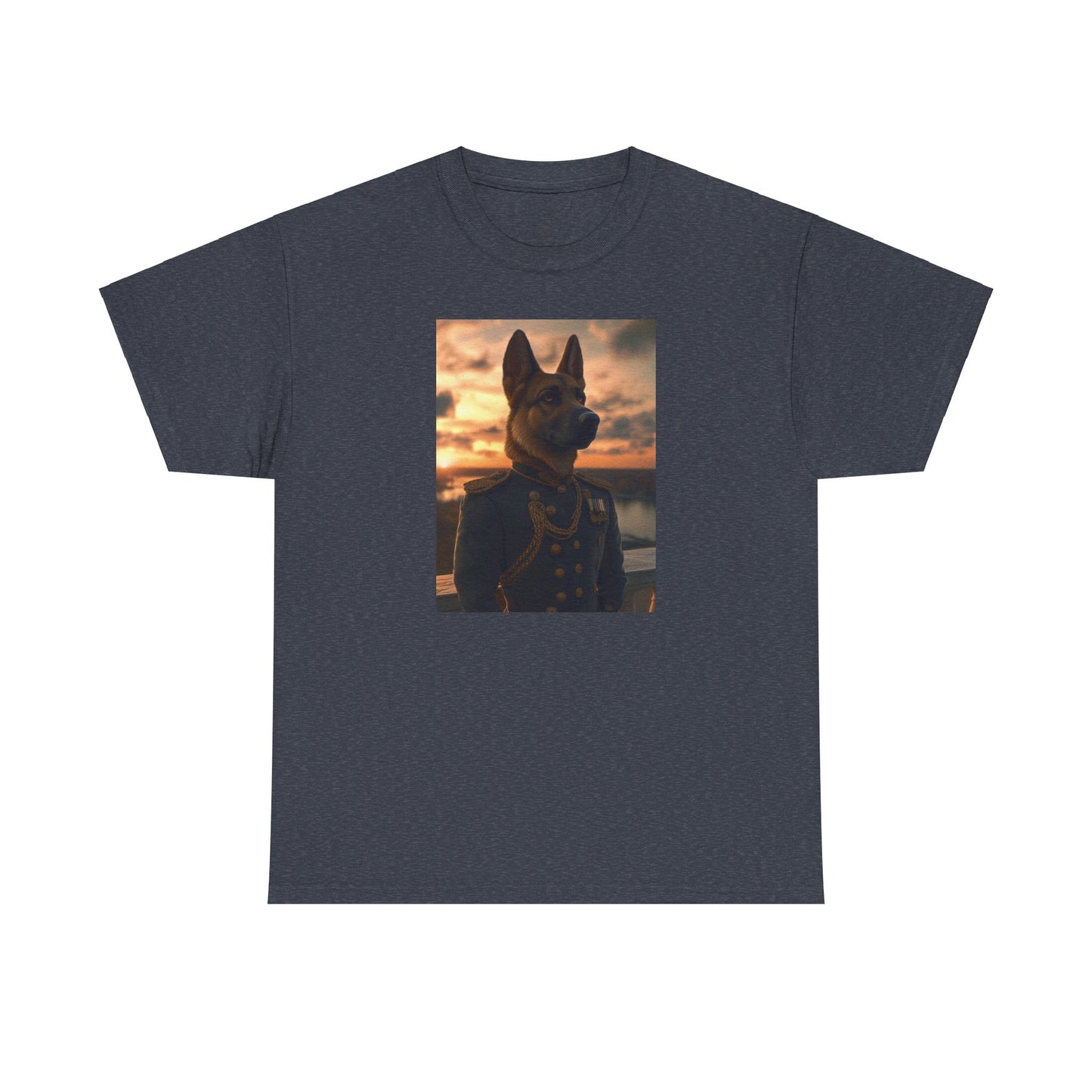 German Shepherd in Military Regalia: "The Noble Sentinel" | T Shirt | Pawgue Chic Edition™