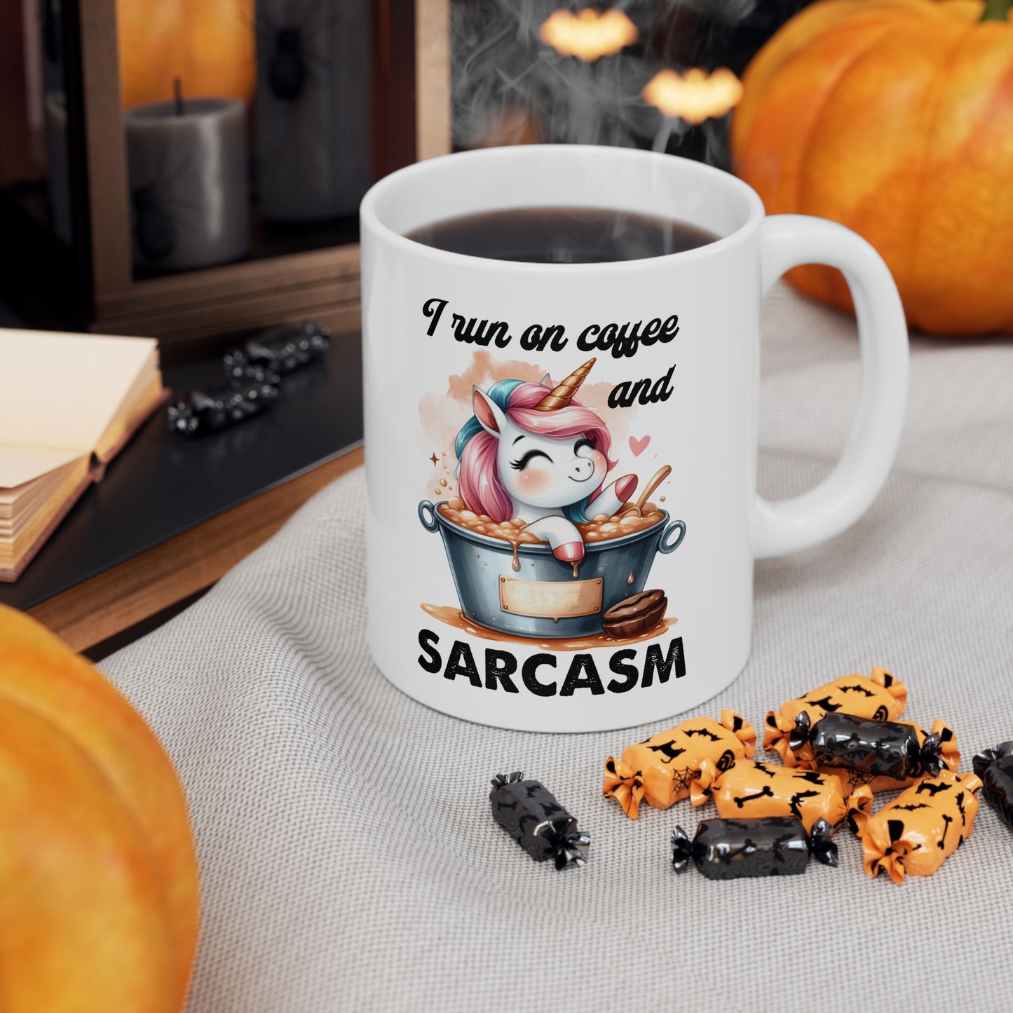 Snark & Simplicity Collection™: "Coffee & Sarcasm" | Ceramic Mug, (11oz, 15oz) |