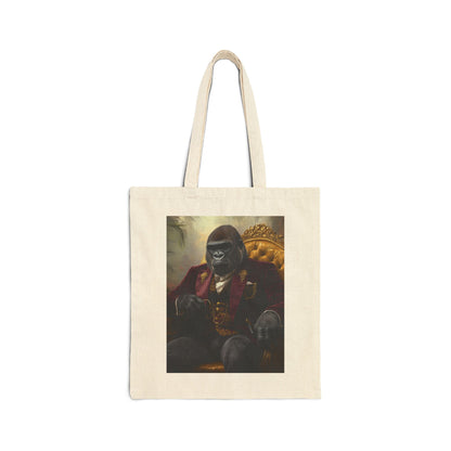 Gorilla in Velvet Suit: "The Jungle Tycoon" | Canvas Tote Bag | Pawgue Chic Edition™