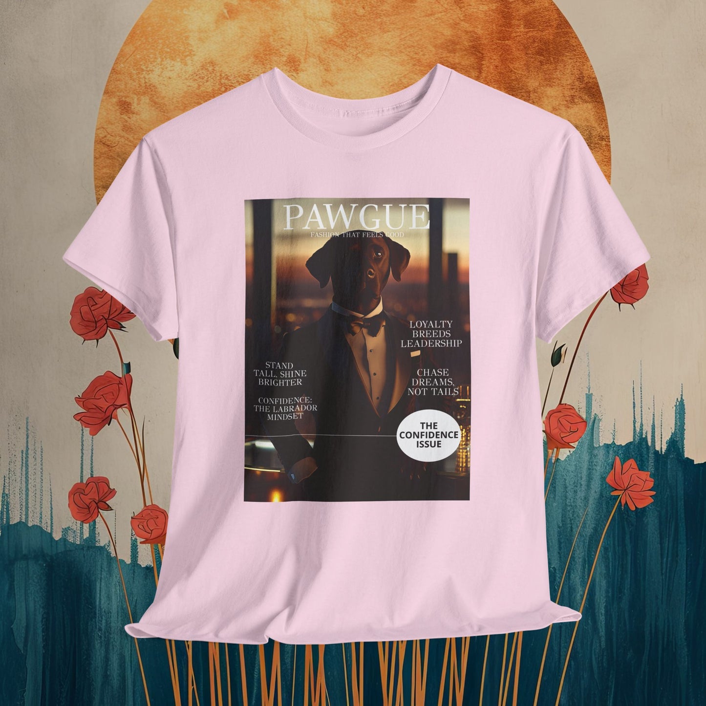 Labrador in Black Tie: "Cover" | T Shirt | Pawgue Chic Edition™