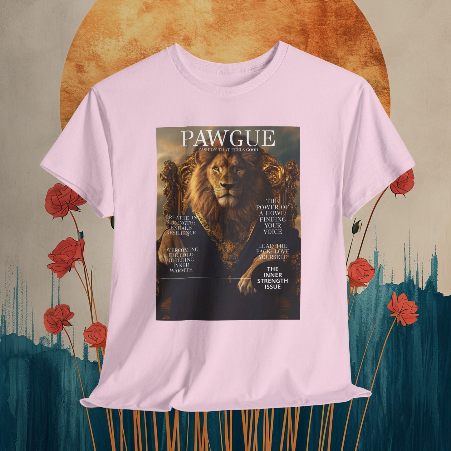 Lion on a Gilded Throne: "Cover" | T Shirt | Pawgue Chic Edition™