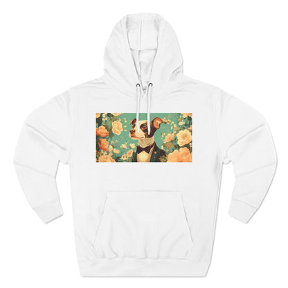 Historical Fiction Collection™: "Refined Pup in Florals" | Hoodie