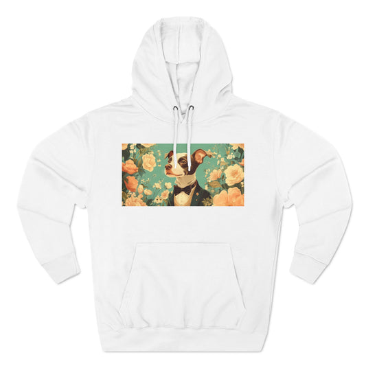 Historical Fiction Collection™: "Refined Pup in Florals" | Hoodie