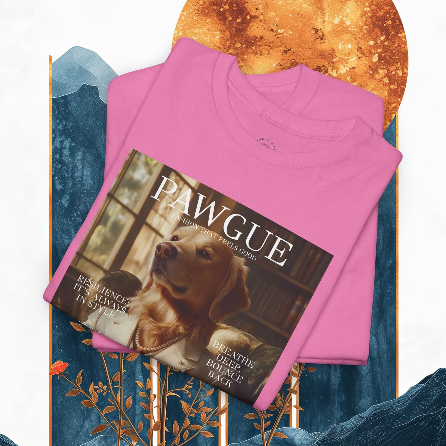 Golden Retriever in White Suit: "Cover" | T Shirt | Pawgue Chic Edition™