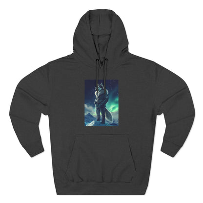 Husky under the Northern Lights: "Aurora Explorer" | Hoodie | Pawgue Chic Edition™