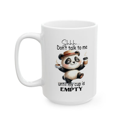 Snark & Simplicity Collection™: "Cup Is Empty" | Ceramic Mug, (11oz, 15oz) |