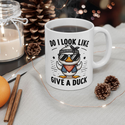 Bark Basics Collection™: "Give A Duck!" | Ceramic Mug, (11oz, 15oz) |