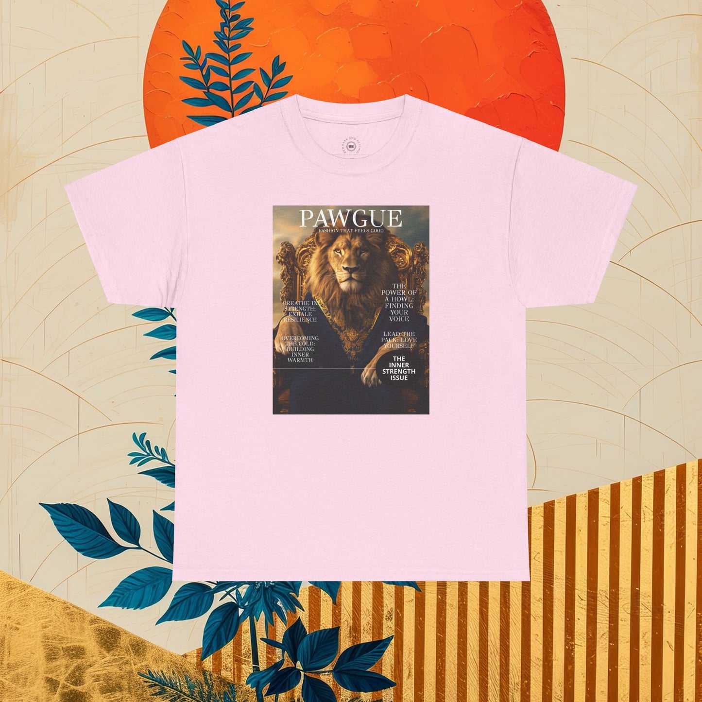 Lion on a Gilded Throne: "Cover" | T Shirt | Pawgue Chic Edition™