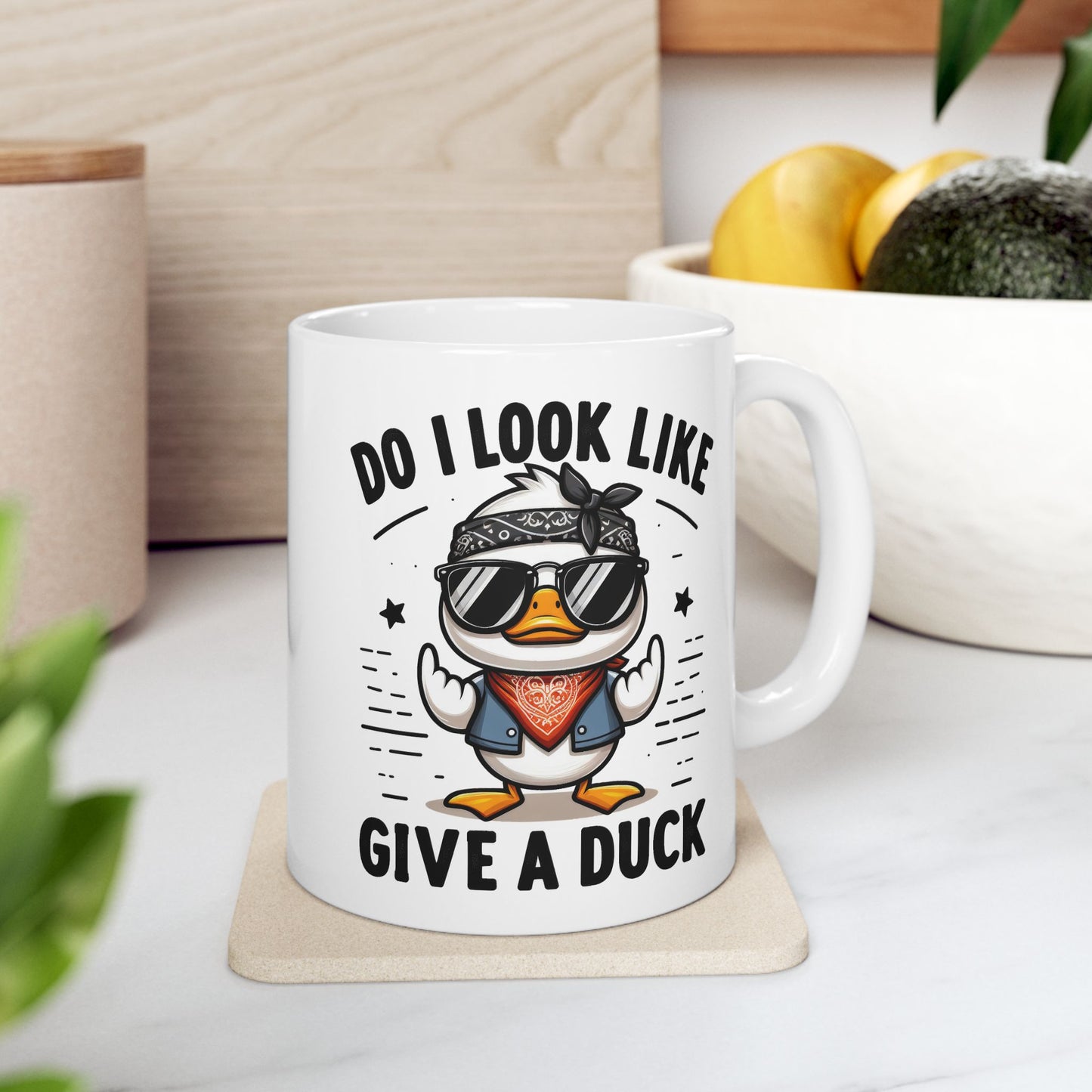 Bark Basics Collection™: "Give A Duck!" | Ceramic Mug, (11oz, 15oz) |