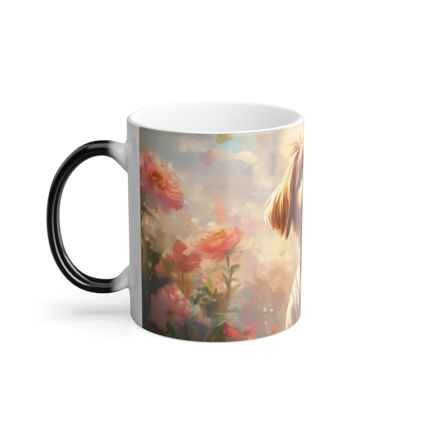 Edwardian Elegance Edition™: Dapper Dog in Bloom | Color Morphing Coffee Mug, 11oz |